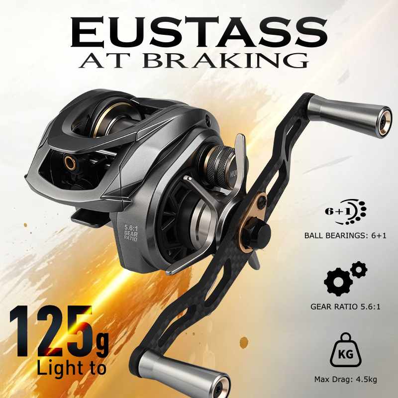 Spincast Reel - Carrete de baitcasting LEYDUN EUSTASS, ultraligero