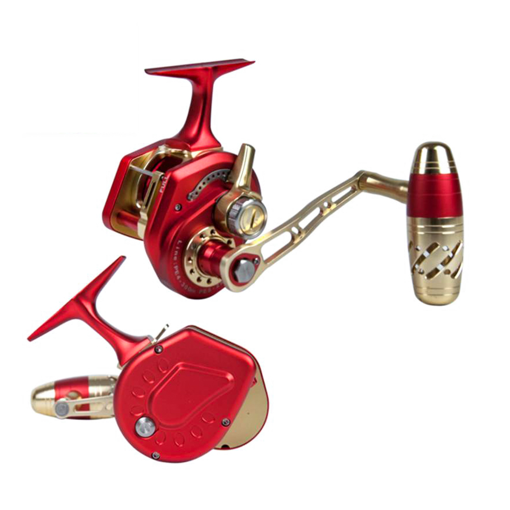 Carrete de Pesca Jigging Rojo  - Baitcasting Reel reseña y precio
