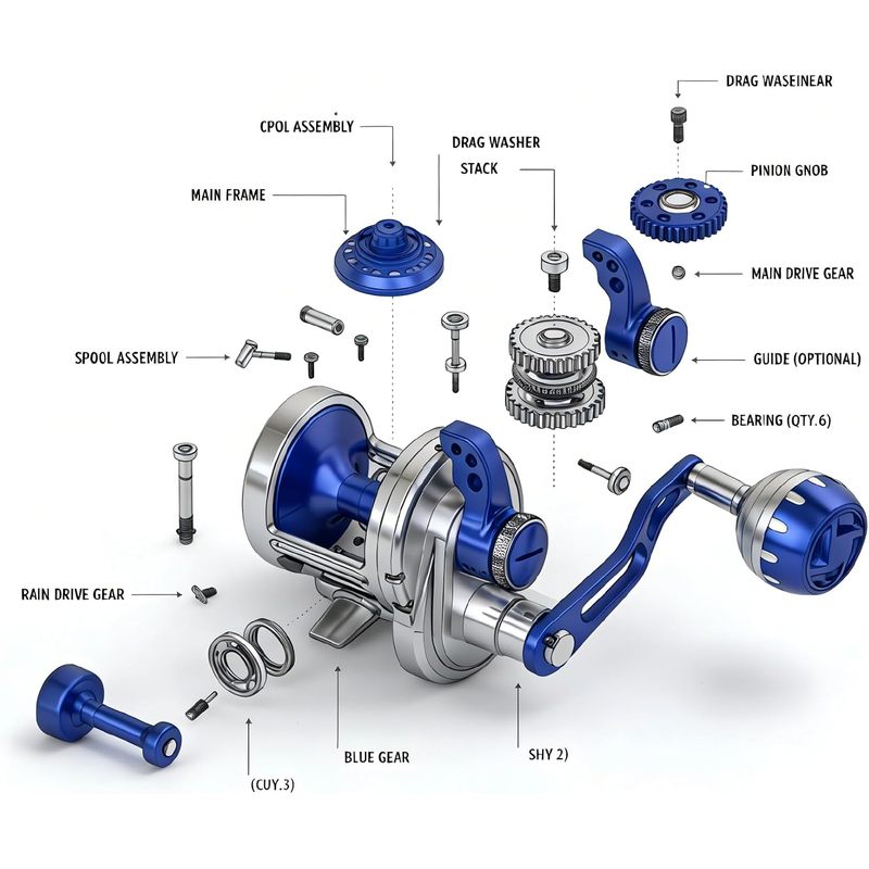 Carrete de Pesca Topline Tackl - Trolling Reel reseña y precio